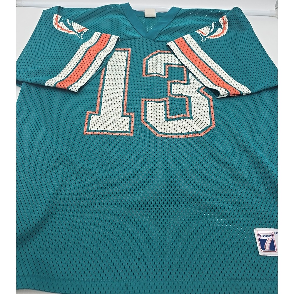Logo 7 NFL Miami Dolphins Dan Marino Jersey Size L Football‎ Green - Picture 5 of 13